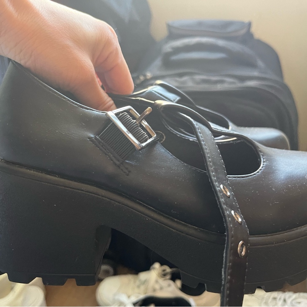 British brand koi footwear platform heeled Mary Jane